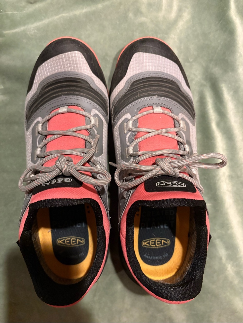 Keen Gray and Coral Walking Shoes